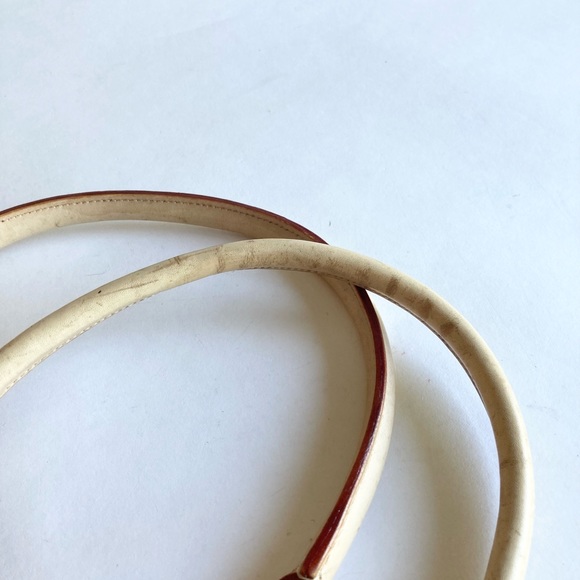 Dooney & Bourke Cream Tan Canvas Signatures Logo Cream Leather Tote Shoulder Bag - Picture 12 of 16